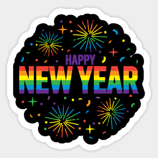 Happy New Year LGBTQ design Sticker